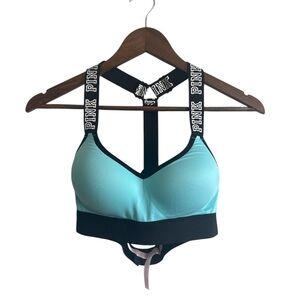 PINK Victoria's Secret Women's Ultimate Push Up Blue Sports Bra